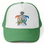 Beach-sunset-turtle Mesh Hat