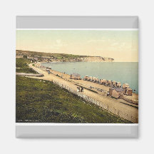 Beach, Swanage, England rare Photochrom Fridge Magnets