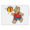 Beach Teddy Bear cards