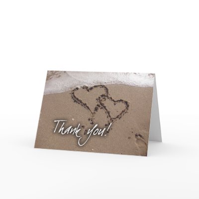 Beach thank you greeting card by perfectpostage