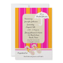 Beach Theme Bridal Shower Invitation -- BeachTowel