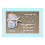 Beach Theme Bridal Shower Invitation -- Burlap