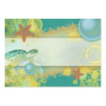 Beach theme placement cards turtle starfish business cards