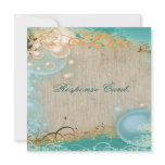 Beach theme response rsvp wedding custom invitation