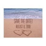 Beach theme save the date postcards