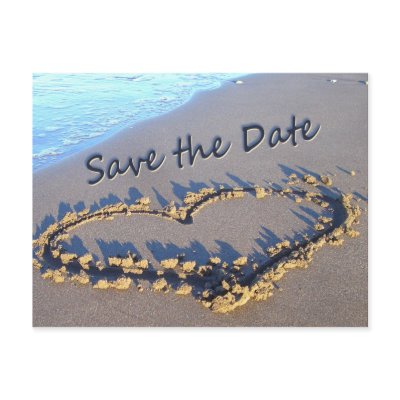 Beach Theme Save the Date postcards by PMCustomWeddings