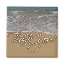 Beach theme Thank You Refrigerator Magnet