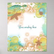 Beach theme turtle wedding 8 x 10