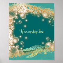 Beach theme turtle wedding 8 x 10