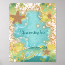 Beach theme turtle wedding 8 x 10