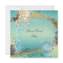 Beach theme wedding - elegant party personalized invite