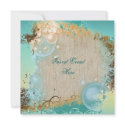 Beach theme wedding - elegant party invitations