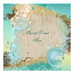 Beach theme wedding - elegant party custom invitation