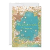 Beach theme wedding exotic invites