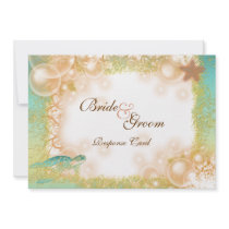 Beach theme wedding ~ response card Customisable
