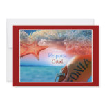 Beach theme wedding tropical cruise personalized announcement