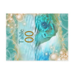Beach theme wedding turtle "table number"