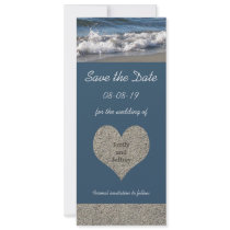 Beach Themed Save the Date Flat Invitation Card