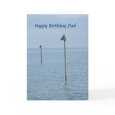 Beach Tide Marker Dad Birthday Card by CardsandStationery