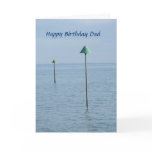 Beach Tide Marker Dad Birthday Card