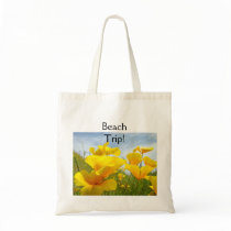 Beach Trip! Tote bag Summer Poppy Flowers