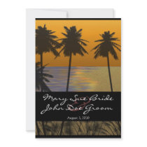Beach Tropical Wedding Invitations