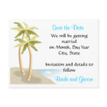 Beach/Tropical Wedding Save the Date Postcard