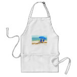 Beach, Umbrella and Chairs at the Shore Aprons