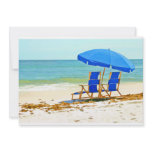 Beach, Umbrella and Chairs at the Shore invitations