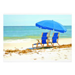 Beach, Umbrella and Chairs at the Shore Invitation