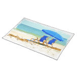 Beach, Umbrella, Ocean & Chairs Place Mats