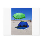 beach-umbrella postcard