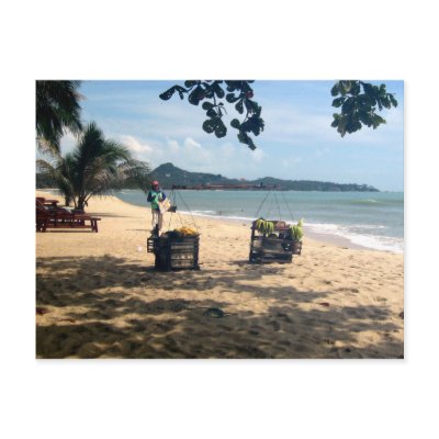 Beach Vendings ... Lamai Beach, Koh Samui Island Post Cards by goisaan