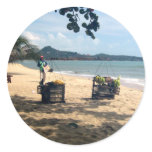 Beach Vendings ... Lamai Beach, Koh Samui Island Round Stickers