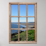 Beach View from a Window posters