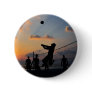 Beach Volleyball at Sunset Pinback Button