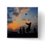 Beach Volleyball at Sunset Pinback Buttons