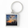Beach Volleyball at Sunset Key Chains