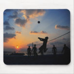 Beach Volleyball at Sunset Mousepads