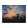 Beach Volleyball at Sunset Post Card