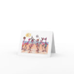 Beach Volleyball Flamingo Notecard
