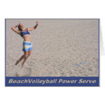 Beach Volleyball Power Serve Greeting Cards