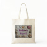 Beach Wedding/Bride's Stuff Tote Bag