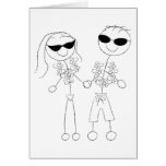 Beach Wedding Couple Greeting Card