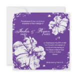 Beach Wedding Grunge Hibiscus Purple