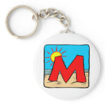 Beach Wedding Ideas Letter M keychains