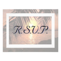 Beach Wedding Invitation R.S.V.P.