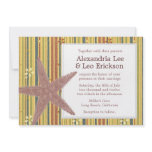 Beach Wedding Invitation - warm stripes