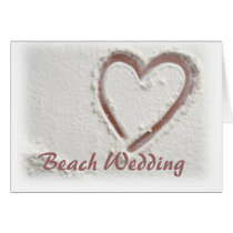 Beach Wedding Invite Greeting Card