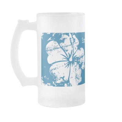 Beach Wedding Luau Grunge Hibiscus Pink Mug by WeddingShop88